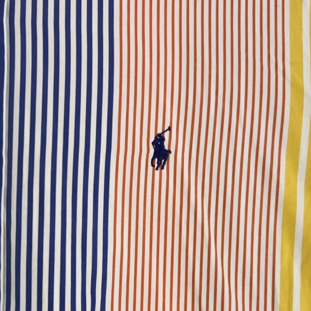 Ralph Lauren Mens XL Shirt Multicolor Stripe Custom Fit Long Sleeve Button Down - Picture 2 of 9